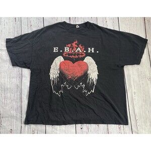 Tech N9ne E.B.A.H. Evil Brain Angel Heart Shirt Heart Wings Strange Music XXXL